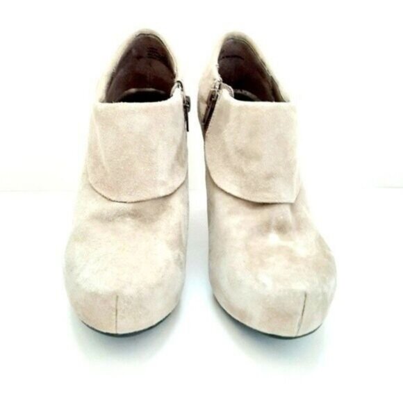 MTNY Laser Genuine Suede High Heel Shoe Bootie Sz 7.5 M - Picture 5 of 11